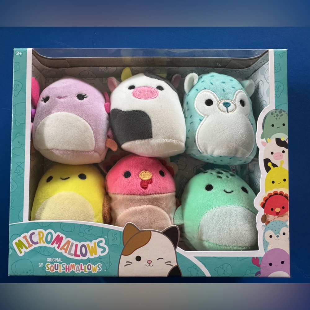 NEW Micromallows by squishmallows Plush toy Set of 6 mini stuffies stuffed toy